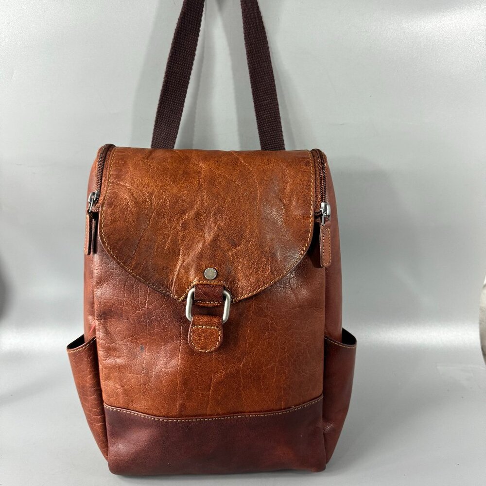 Brown Leather Backpack - image 1